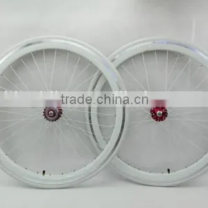 Colorful Steel Spokes Customized Fixie Bicycle Wheel Flip Flop Hub Bicycle Wheel thumbnail-2