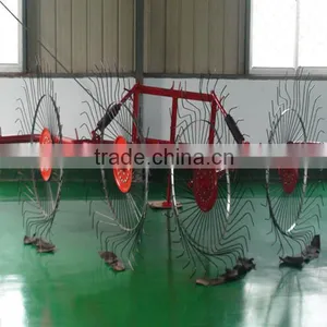 2013 Hot Sale Rearmounted Finger-wheel Hay Rake Machine thumbnail-1
