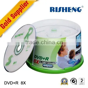 RISENG Blank Media 8x 4.7GB 120MINs Shrink/cakebox Cheap Blank Dvd/brand Printing Spindle thumbnail-1