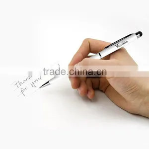 2 in 1 Promotional Metal Stylus Pen Touch Screen Ballpoint Pen Printed Customized Logo on Stylus Pen thumbnail-5