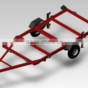 Red Powder Coated Small Utility Trailer TR0401 thumbnail-1