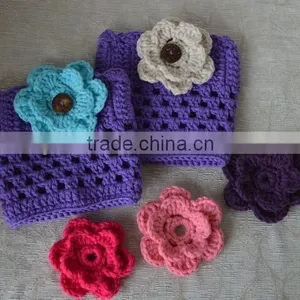 Varies Colors Flower Crochet Patterns for Knitted Leg Warmers thumbnail-4