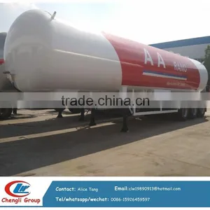 Lpg Gas Semi Trailer Road Tank, 3 Axles Lpg Tanker Trailer 20Tons thumbnail-4