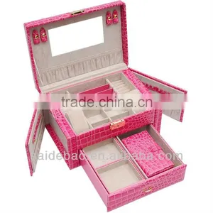 Leather Jewellery Box,safe Jewellery Box With Lock and Drawer,fancy Jewellery Gift Box thumbnail-5