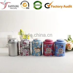 Latest New Style Cylinder Tin Tea Box Printing Candy Metal Gift Container Box thumbnail-4