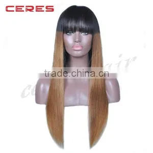 Express Ombre Long Hair Wig Cheap Heavy Density Full Silk Base Wig thumbnail-1