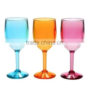 Colorful Plastic Water Glass Goblets thumbnail-1