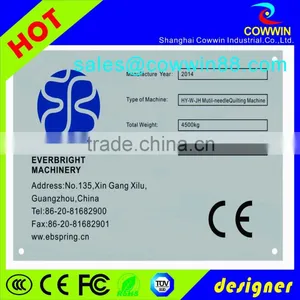 New Square Shape Steel Name Plate With 3M Adhesive Tape thumbnail-1