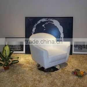 Furniture Thailand Hot Sales Modern Armchair White Leather Sofa for Salon Quality Choice thumbnail-3