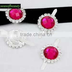 Top Seller Fashion Cheap Round Crystal Rhinestone Button 2308B10 thumbnail-1