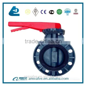 Gearbox and Hand Lever PVC CPVC PVDF PP Butterfly Valve Quality Choice thumbnail-4