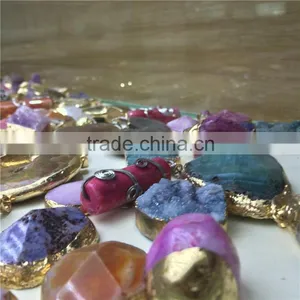 Natural Colorful Wholesale Semi Precious Stone Crystal Gemstone Pendant thumbnail-4