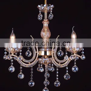 WD-1835-3/5/8 2016 Global Hot Sale Gold Iron Top Grade K9 Crystal Chandelier thumbnail-1