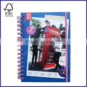 B5 Double Wire Hardcover Notebook College Ruled With Cutting Line thumbnail-1