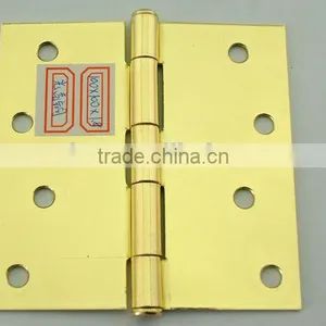Yellow Bright Copper Door Hinges Bright Light Iron Hinge thumbnail-1