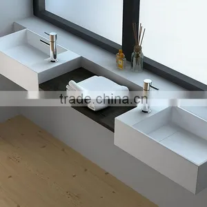 Sanitary Ware China Acrylic Solid Surface Wash Basin, Aritificial Stone Solid Surface Acrylic Wall Hang Wash Basins thumbnail-3