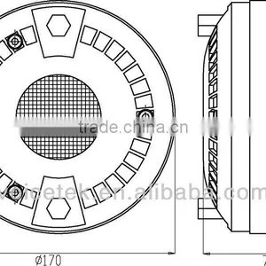 TSCT-7205 Tweeter Driver 100V 130W/150W Horn Titanium Driver Unit thumbnail-2