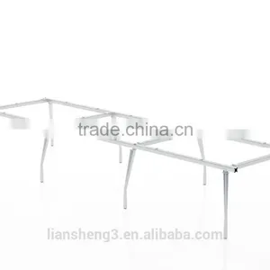 MDF Board Conference Table With Wooden Table Top and Aluminum Legs for 6 People thumbnail-2