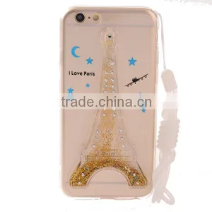 Transparent Glitter Stars Dynamic Liquid 3D Quicksand Phone Cover Case thumbnail-2
