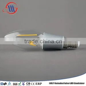 2015 New Style Antique LED Filament C35 With Plastic Silver Palted 2W E12 110V Dimmable thumbnail-1
