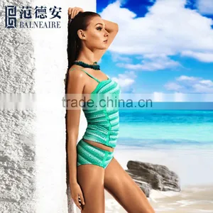 Balneaire 2016 High Quality Girls Elegant Slim Straps Tankini thumbnail-3