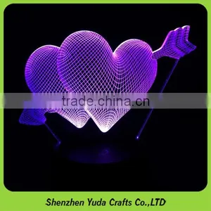 Special Modern Gift Valentine'S Gifts Cupid'S Arrow Love Heart Desktop Lamp thumbnail-4