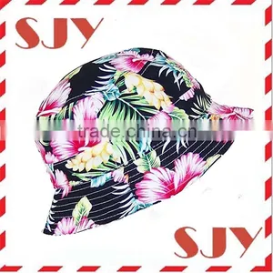 Custom Printed Floral Bucket Hat Wholesale thumbnail-1