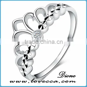 Wholesale Women Beautiful 925 Solid Band Jewelry Charms Dubai Design Silver Ring thumbnail-3