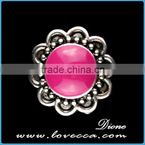 Small Order Best Price Women Fashion Real Flower Crystal Metal Buttons thumbnail-4