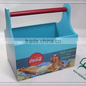 Natural Wholesale Finished Handcrafted Customized Wooden Beer Carrier thumbnail-3