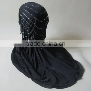 Cotton Jersey Hijab Rhinestone Hijab Islamic Fashion Party Hijab thumbnail-1