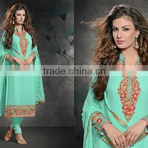 MUSTARD GEORGETTE SALWAR SUIT thumbnail-5