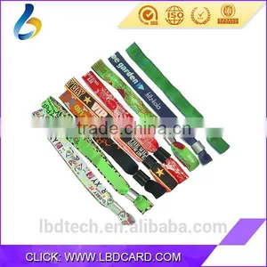 Cheap Price Printed Fudan F08 Woven Wristbands For Event RFID Fabric Wristband thumbnail-3