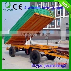 Double Axle Dump Trailer 7 Ton Farm Tipping Trailer for Tractor thumbnail-1