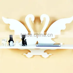 2015 Hot Sale Decorative Pure White WPC Carved Display Hollow Out Floating Shelf thumbnail-3