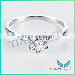 1Carat Moissanite Diamond Wedding 925 Sterling Sliver Engagement Ring for Women thumbnail-4