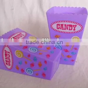 Square Plastic Popcorn Bucket Container thumbnail-2