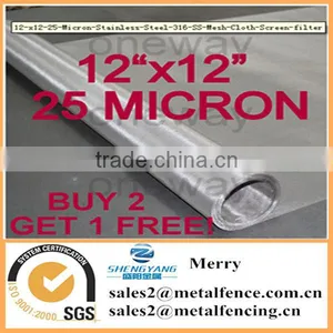 12''X12'' Stainless Steel 304 Mesh #30 Wire Cloth Screen Food Grade thumbnail-6