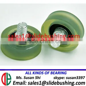 Curtain Window Sliding Door Plain Bearing 625 Wrapped Polyurethane PU Rubber Ball Bearing U V Groove Ring Plastic Coated Bearing thumbnail-2