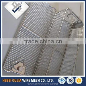 Contemporary Full Stainless Steel Wire Mesh Basket Strainer With Lid for Food thumbnail-2