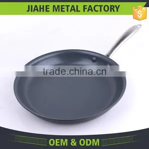 Non-Stick Flat Ceramic Deep Frying Pan With Hard Anodized Exterior thumbnail-1