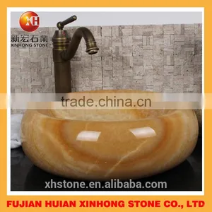 Beige Color Flower Shape Smarble Stone Basin thumbnail-4