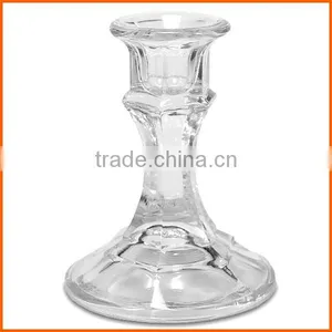 Wholesale Glass Taper Candle Holders Crystal for Decoration thumbnail-1