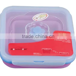 Collapsible Silicone Travel Bowl With Lid thumbnail-1