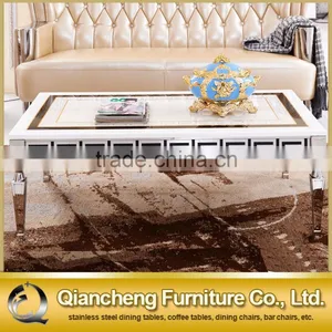 Elegence Marble Top Coffee Table Set thumbnail-6