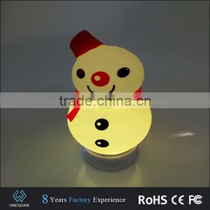 2017 New Wireless Snowman Shape Bluetooth Speaker With Color Changing Mood Light thumbnail-1