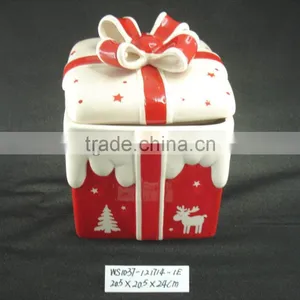 Promotion Gift Ceramic Christmas Round Gift Box thumbnail-1