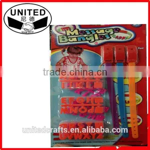 Lowest Price Latex Free Rubber Loom Message Bangles thumbnail-1