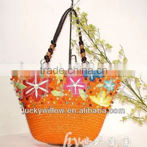 Colored Straw Fashion Girls Shoulder Bags for Famale thumbnail-1
