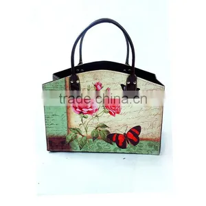 Faux Organizer Folding Storage Basket / Magazine & Newspaper Holder Bin thumbnail-2